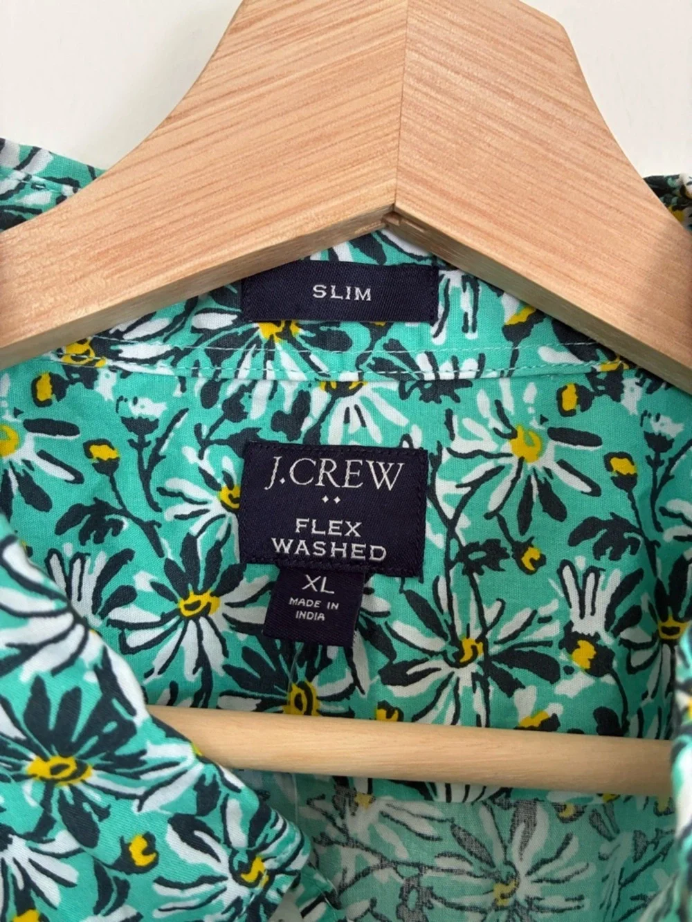 J Crew Floral Hawaiian Men Flex Washed Slim Short Sleeve XL NEW